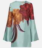 La DoubleJ Supremes Swing floral silk minidress