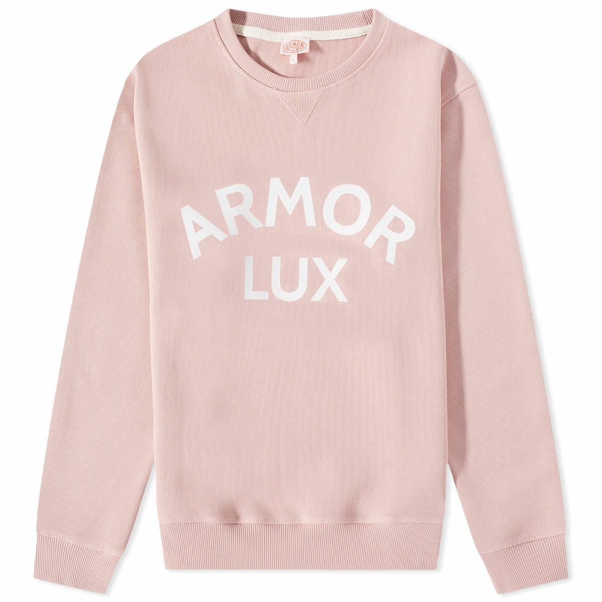 Photo: Armor-Lux Men's Organic Logo Crew Sweat in Pink