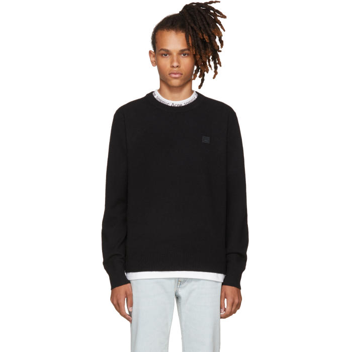 Photo: Acne Studios Black Nalon Face Sweater