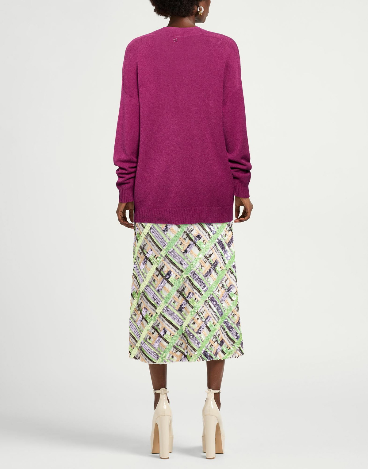 Manila Grace Womens Sweater Mauve