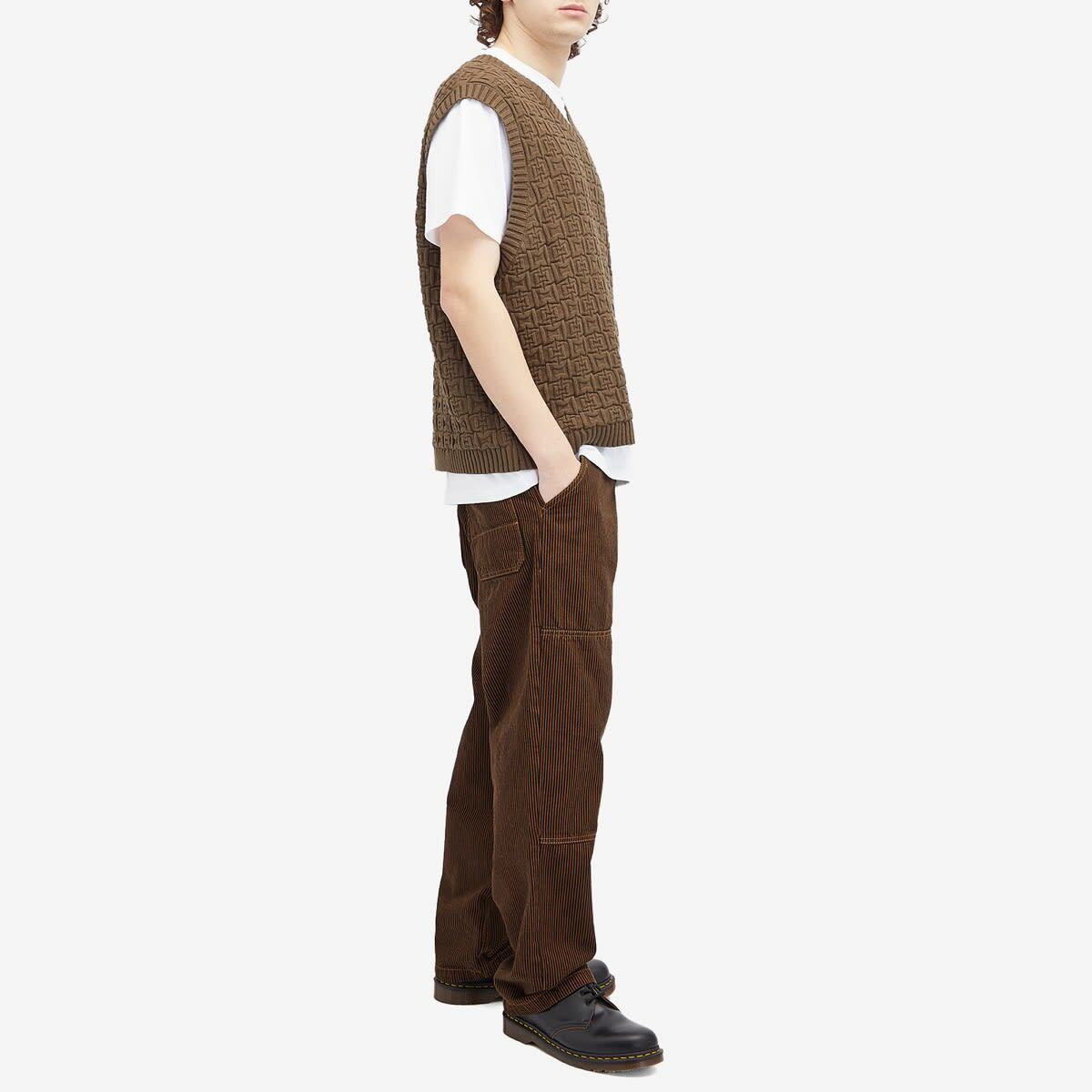 Polar Skate Co. Men's Hickory Stripe '93! Work Pants in Rust Polar