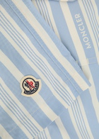 Moncler Striped Nylon Swim Shorts Blue
