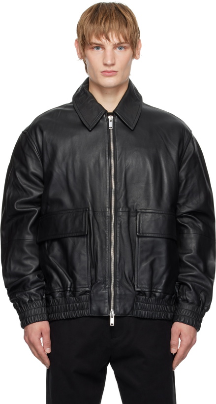 Photo: Studio Nicholson Black Piston Leather Jacket