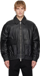 Studio Nicholson Black Piston Leather Jacket