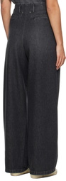Golden Goose Gray Cotton Pleated Jeans