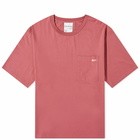 Acne Studios Men's Edie Pocket Pink Label T-Shirt in Rosewood Red