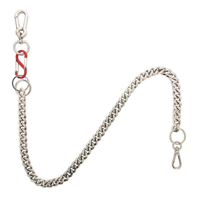 Photo: Martine Ali Silver and Red Cuban Wallet Chain