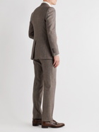 Kingsman - Conrad Slim-Fit Striped Mélange Wool Suit Jacket - Brown