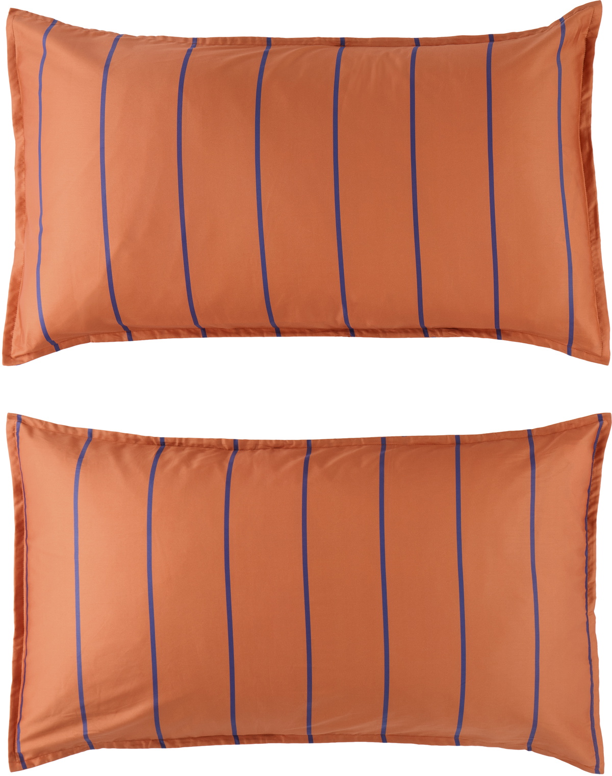 Dusen Dusen Orange & Purple Terracotta Stripe Duvet Set, King