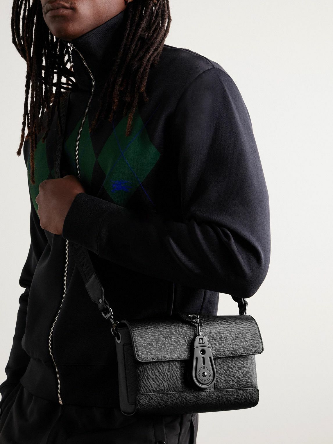 Christian Louboutin - Groovy Full-Grain Leather Messenger Bag