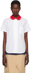 Comme des Garçons Girl White Cotton Broad Shirt