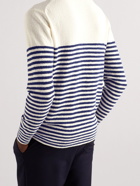 Altea - Striped Cotton-Blend Sweater - Blue