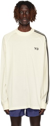 Y-3 Off-White & Black 3-Stripes Long Sleeve T-Shirt