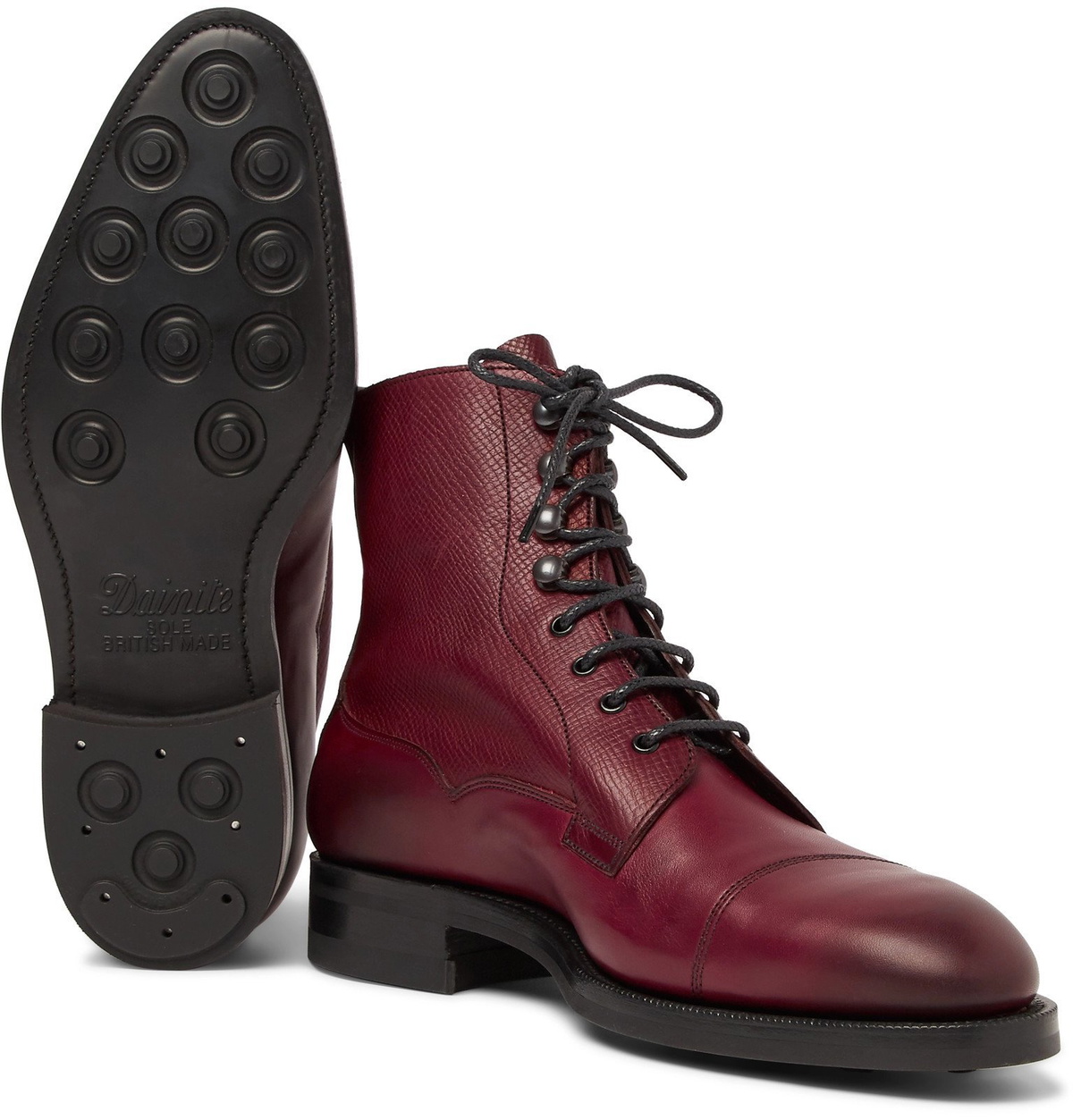 Edward Green - Galway Cap-Toe Suede Boots - Burgundy Edward Green