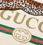 Gucci - Appliquéd Logo-Print Loopback Cotton-Jersey Sweatshirt - Men - Cream
