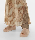 Stand Studio - Isla faux fur platform sandals