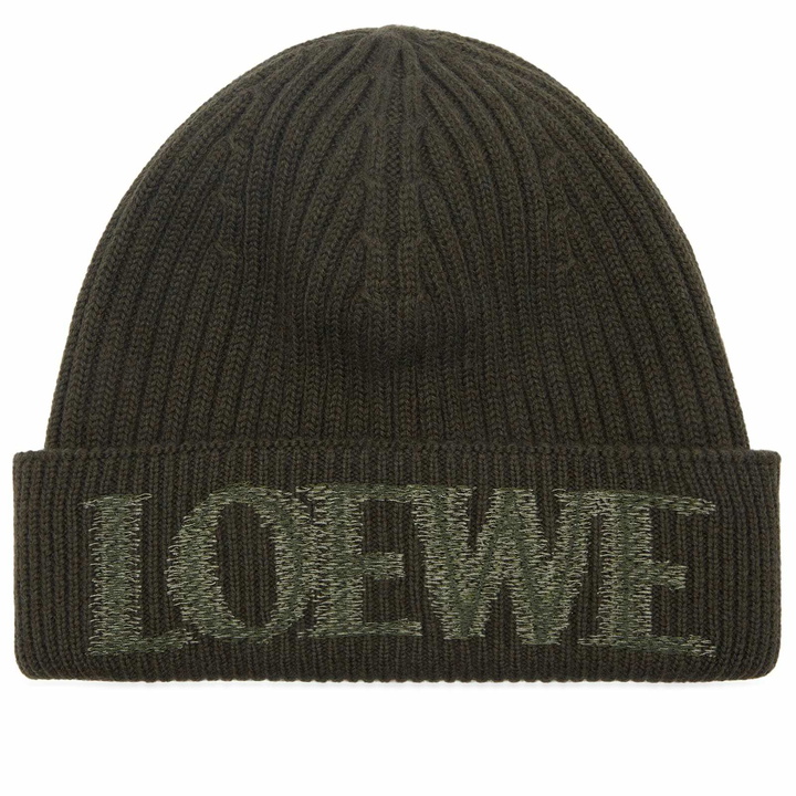 Photo: Loewe Men's Logo Beanie in Tea Dust Glaze 