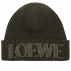 Loewe Men's Logo Beanie in Tea Dust Glaze 