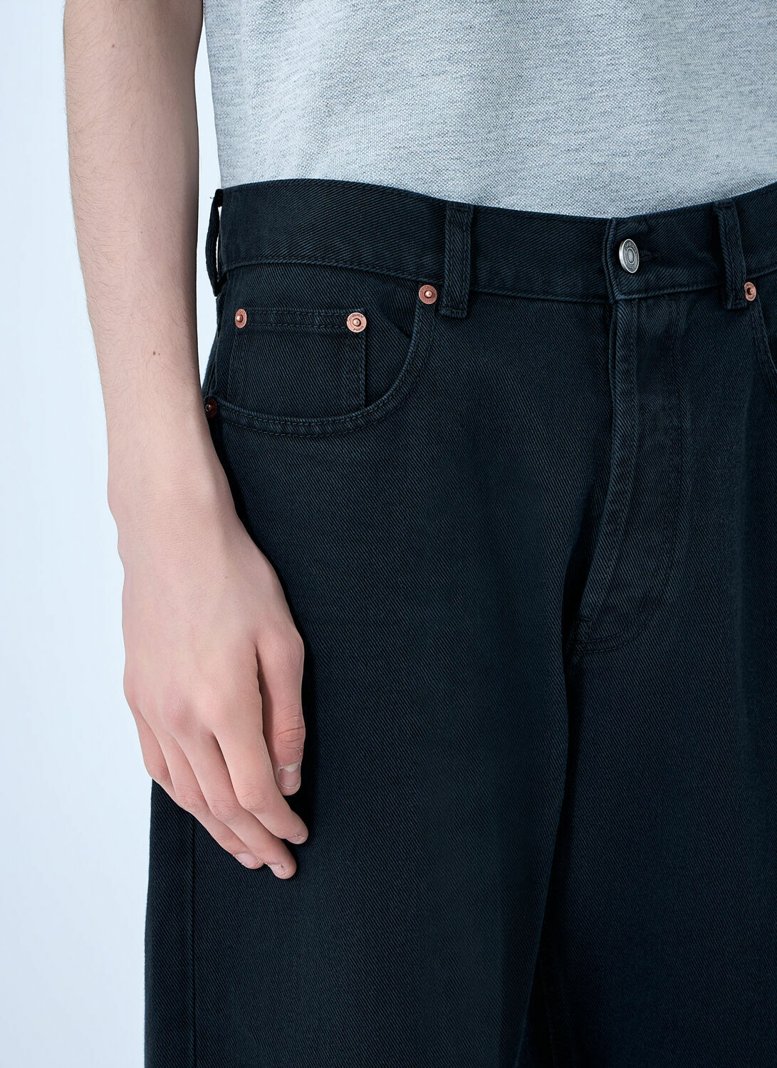 Saint Laurent Loose Straight Denim Pants