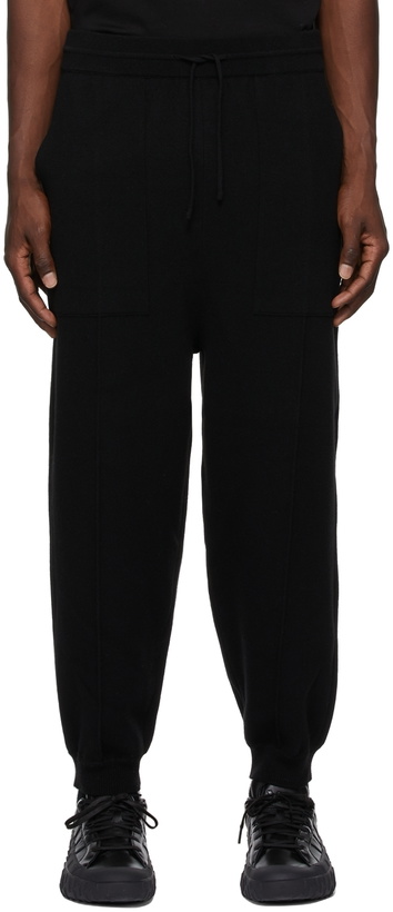 Photo: Juun.J Black Wool Knit Lounge Pants