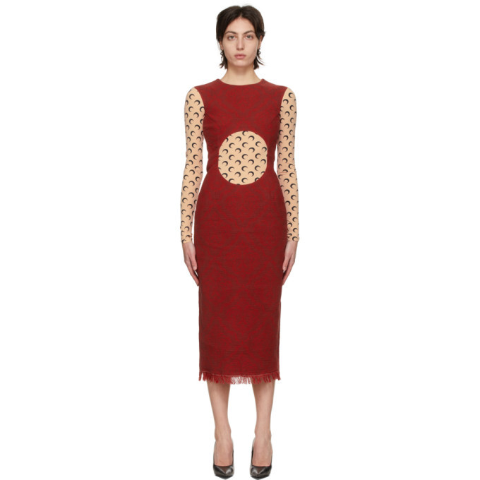 Marine Serre Red Breath Of Fire Regenerated Carpet Dress Marine Serre Marine Serre Red Breath Of Fire Regenerated Carpet Dress Marine Serre