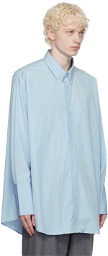 AMI Alexandre Mattiussi Blue & White Button Down Shirt