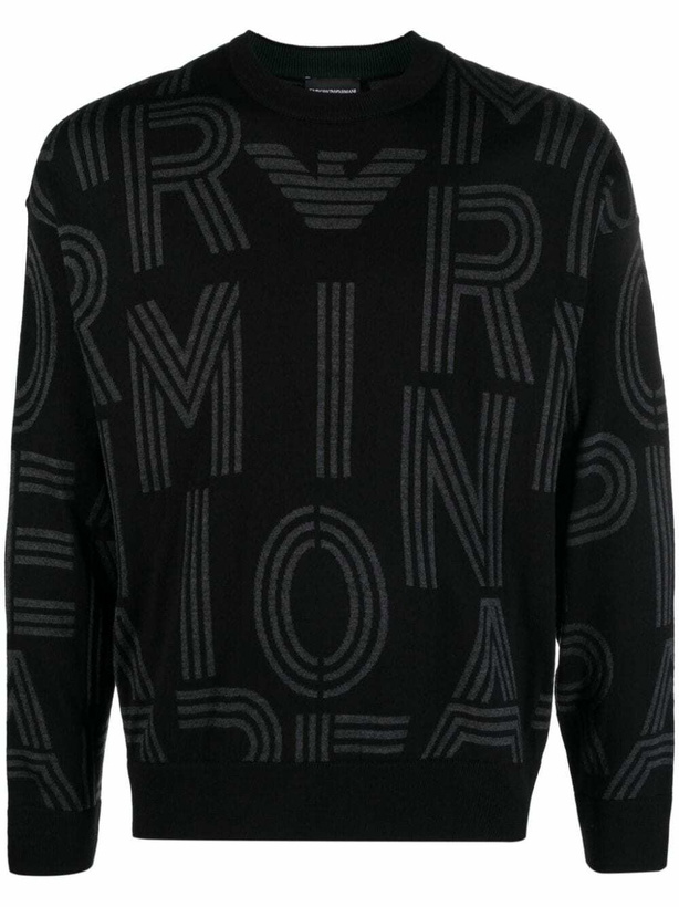 Photo: EMPORIO ARMANI - Logo Wool Blend Sweater