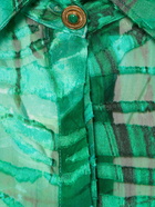 ROBERTO CAVALLI Malachite Printed Satin Devoré Shirt