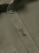 Mr P. - Herringbone Cotton-Twill Shirt - Green