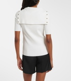 Max Mara Ribbed-knit lace-up top