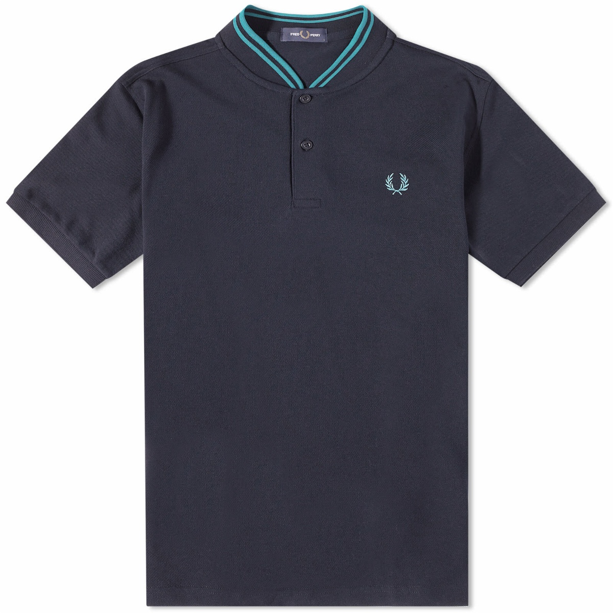 Fred Perry Authentic Men's Bomber Jacket Collar Polo Shirt in Navy/Deep ...