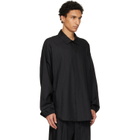 Fear of God Black Striped Wool Elastic Cuff Shirt
