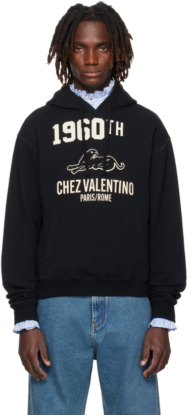 Photo: Valentino Black 'Chez Valentino' Hoodie