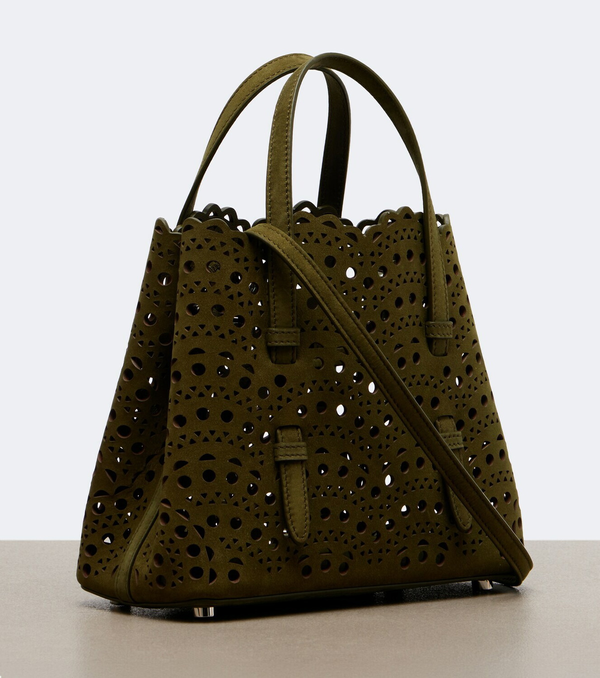 Alaïa Mina 20 Small leather top-handle bag