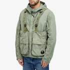 C.P. Company Men's Flatt Nylon Reversible Hooded Jacket in Agave Green