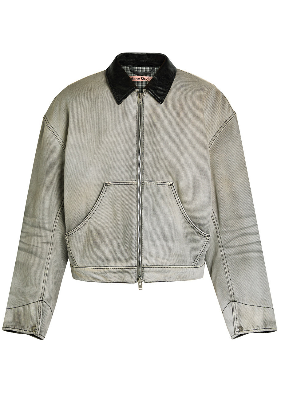 Acne Studios Men's Omagi Wool Embroidered Jacket in Pale Jade Acne