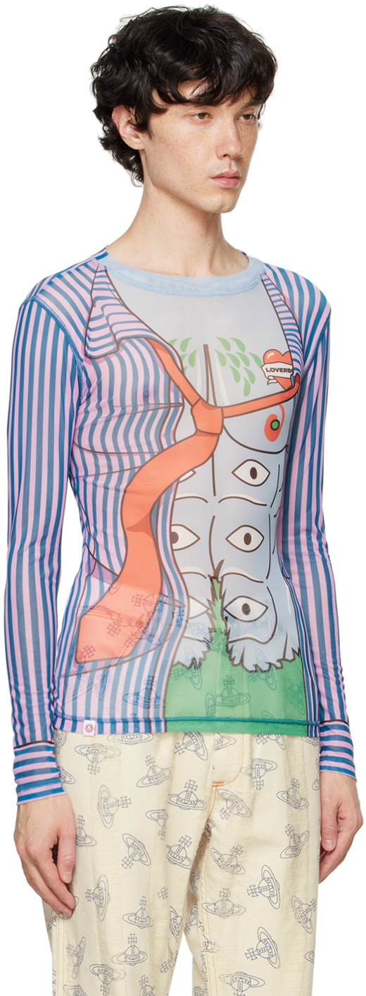 Charles Jeffrey LOVERBOY Multicolor Powermesh Long Sleeve T