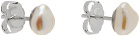 AGMES White Pearl Stud Earrings