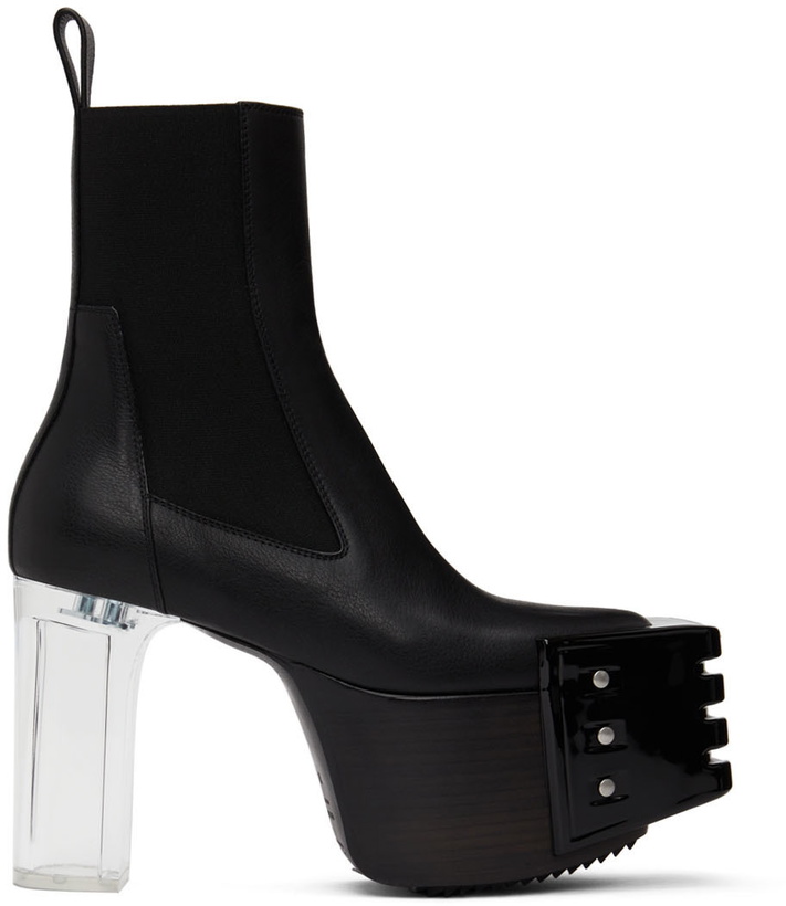 Photo: Rick Owens Black Grilled Platform Boots