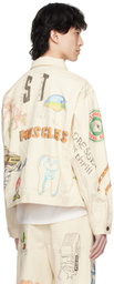 Small Talk Studio SSENSE Exclusive White Denim Jacket
