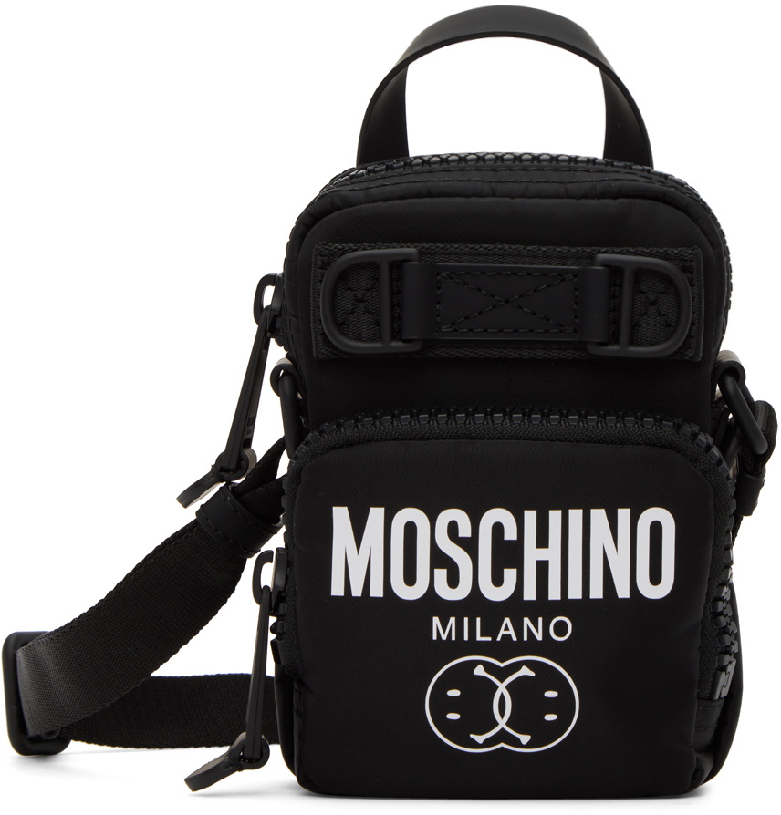 Moschino Double Smile Quilted Bag - Black
