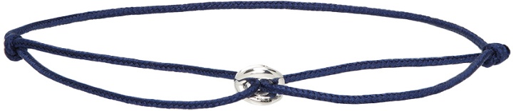 Photo: Le Gramme Navy 'Le 1 Gramme' Cord Bracelet
