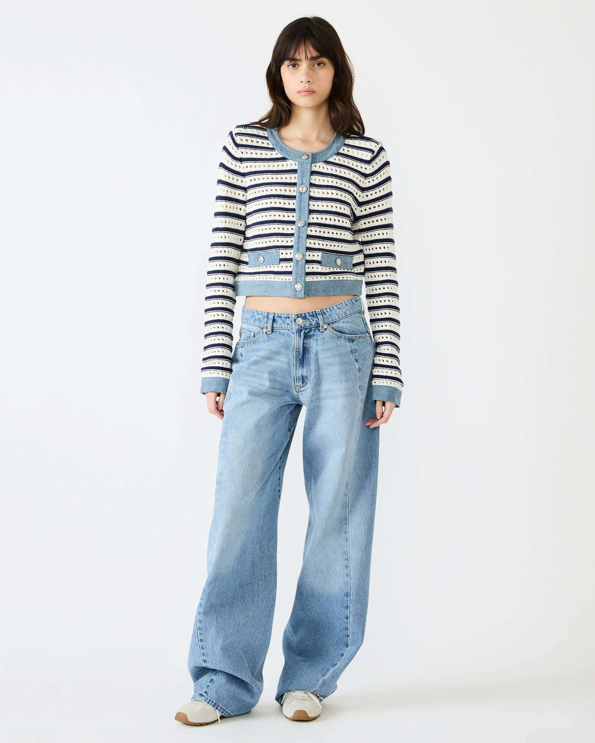 Steve Madden Cassette Cardigan in White