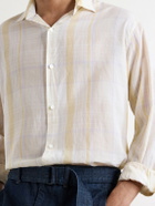 Kaptain Sunshine - Checked Cotton-Flannel Shirt - Yellow