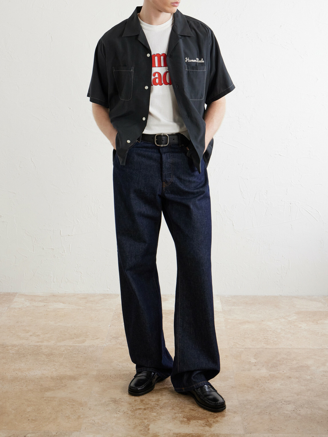 Human Made - Logo-Print Cotton-Jersey T-Shirt - White