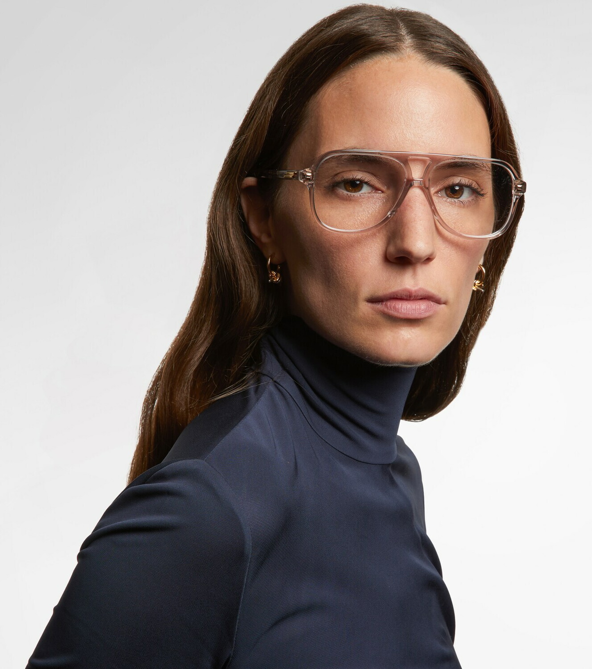 Bottega Veneta Slim Ribbon aviator glasses