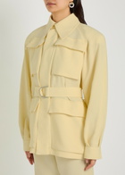 Wardrobe.nyc Belted Crepe Jacket Yellow
