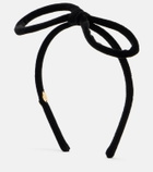 Valentino VLogo cotton velvet headband