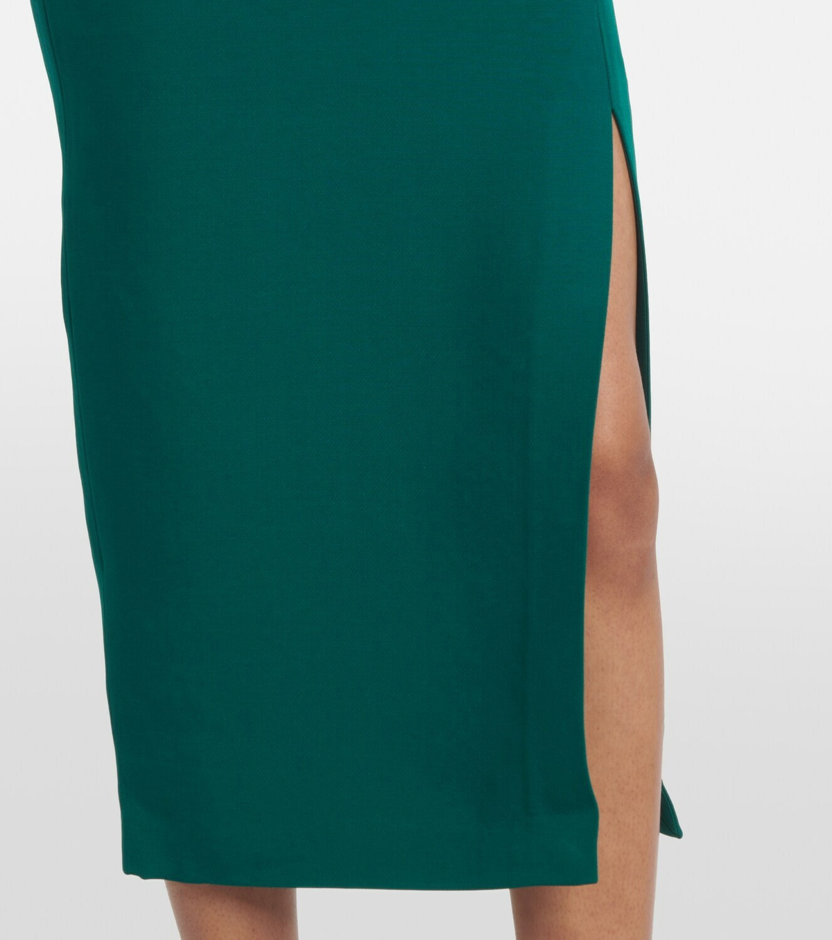 Roland Mouret Belted wool and silk midi dress