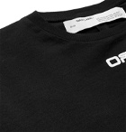 Off-White - Printed Cotton-Jersey T-Shirt - Black